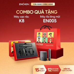 set quà tặng enchen K8 và máy tỉa lông mũi EN 05
